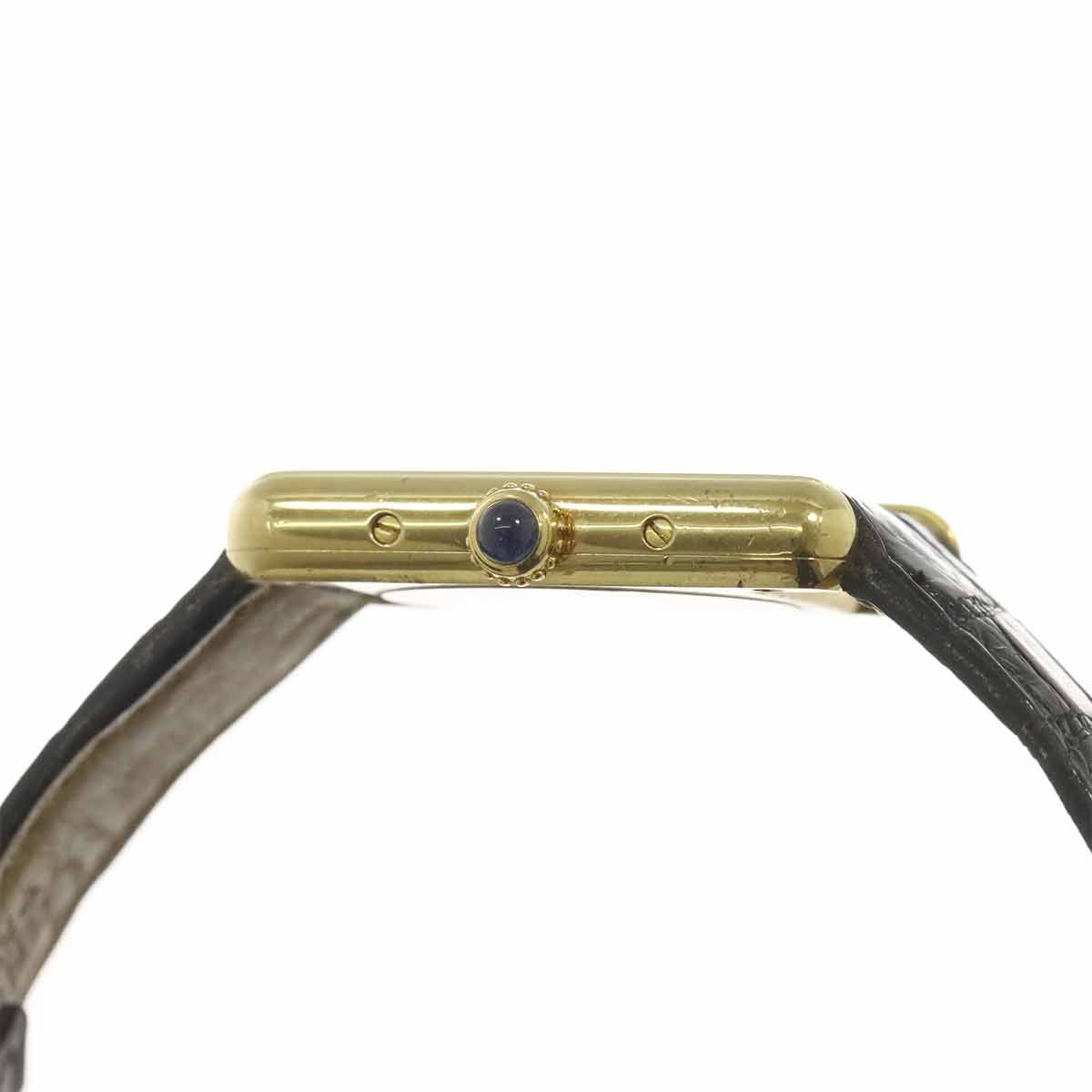 Cartier Must Tank SM Vermeil Vintage Watch Black 925 Sterling Silver Quartz — view 5