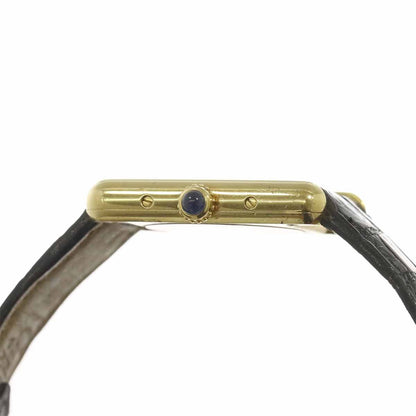 Cartier Must Tank SM Vermeil Vintage Watch Black 925 Sterling Silver Quartz — view 5
