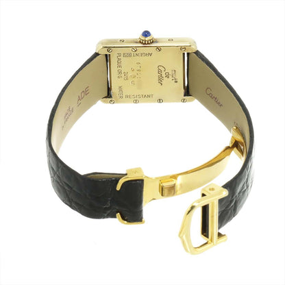 Cartier Must Tank SM Vermeil Vintage Watch 925 Sterling Silver Quartz — view 5