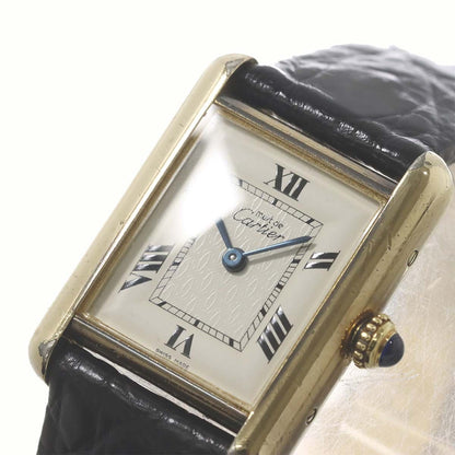 Cartier Must Tank SM Vermeil Vintage Watch 925 Sterling Silver Quartz — view 8