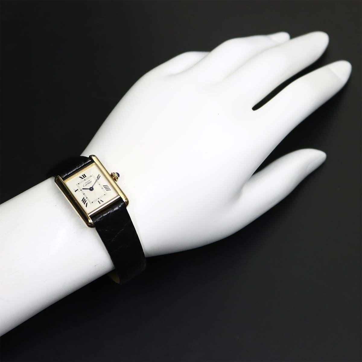 Cartier Must Tank SM Vermeil Vintage Watch 925 Sterling Silver Quartz — view 4