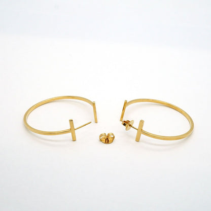 Tiffany & Co Earrings T Wire Large 18k Yellow Gold — view 3