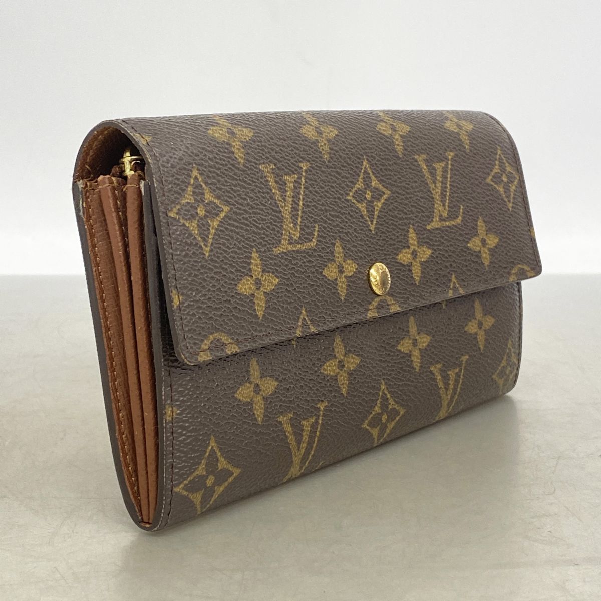 Louis Vuitton Wallet Monogram Pochette Porte Monnaie Credit Brown — view 2