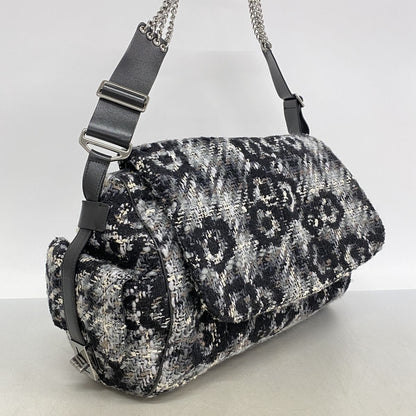 Chanel Shoulder Bag 2.55 Tweed Black White Silver — view 2