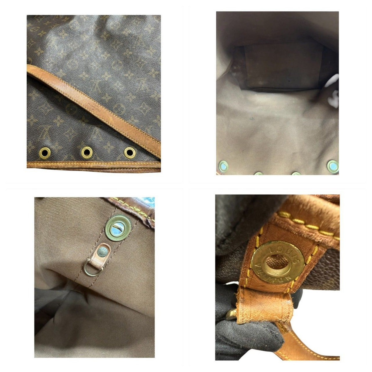 Louis Vuitton Vintage Monogram Brown Gold Leather Shoulder Bag — view 6