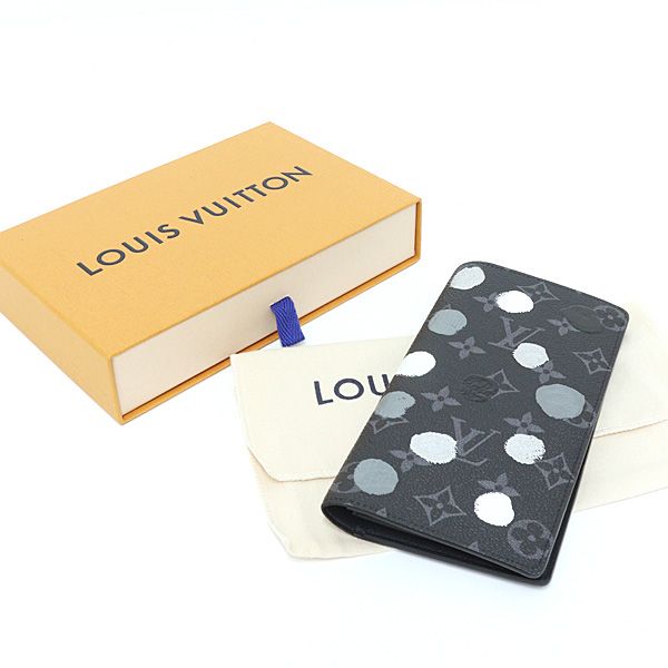 Louis Vuitton LV YK Portefeuille Brazza Monogram Eclipse Dot Yayoi Kusama Wallet — view 6