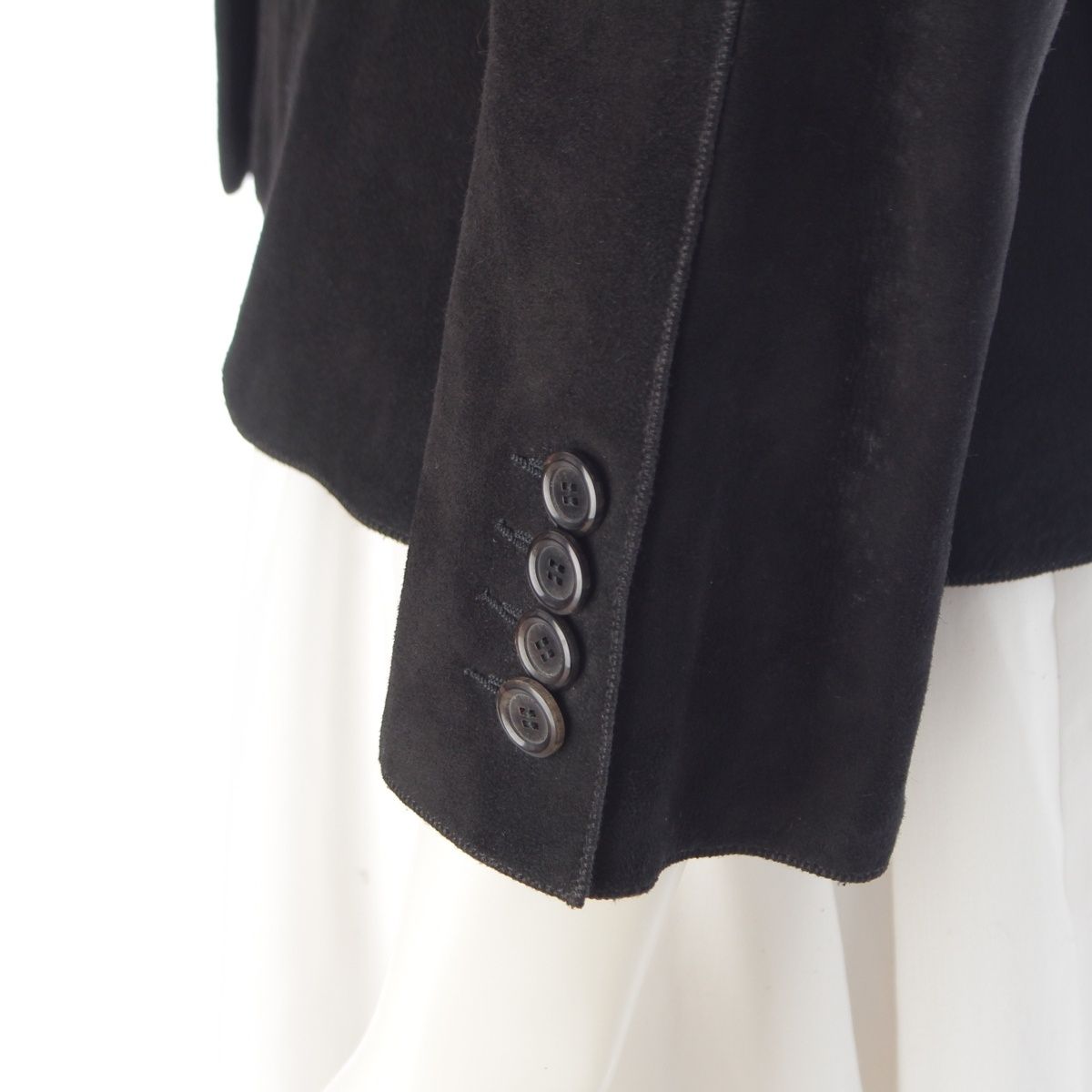 Louis Vuitton Suede Lambskin Mink Jacket Black 36 — view 7