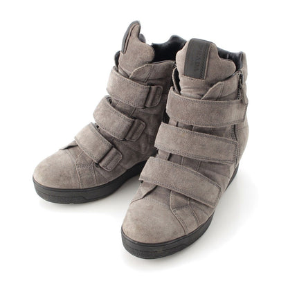 Prada Sports Suede Velcro High-Top Sneakers Boots Gray