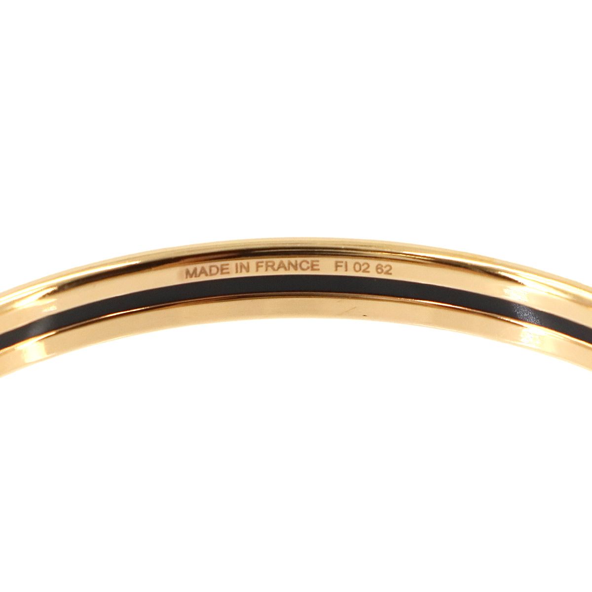 Hermes Uni Enamel Bangle Etoupe Rose Gold Bracelet — view 4