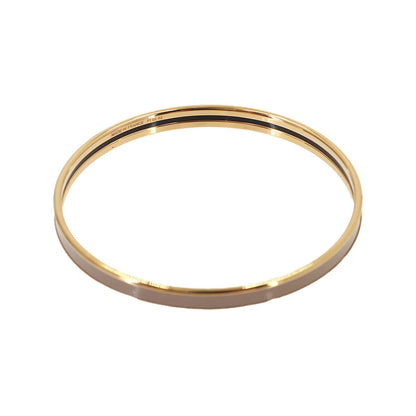 Hermes Uni Enamel Bangle Etoupe Rose Gold Bracelet — view 3