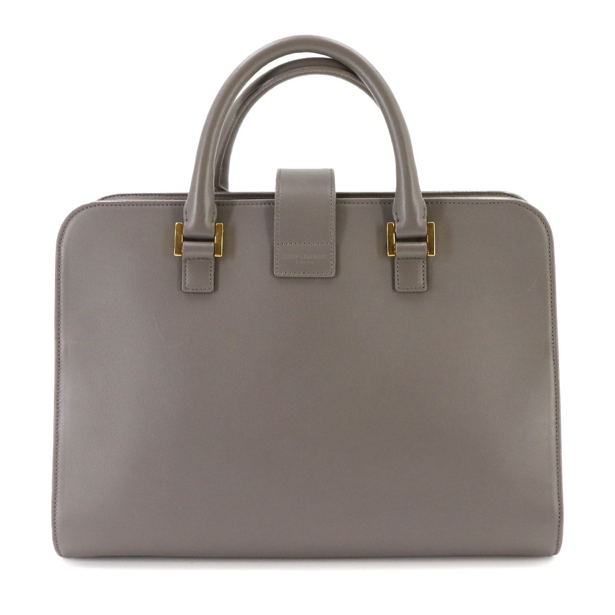 Saint Laurent Monogram Cabas 2-Way Bag Leather Gray — view 2