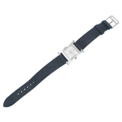 Hermes H Watch Stainless Steel Leather Quartz — view 3