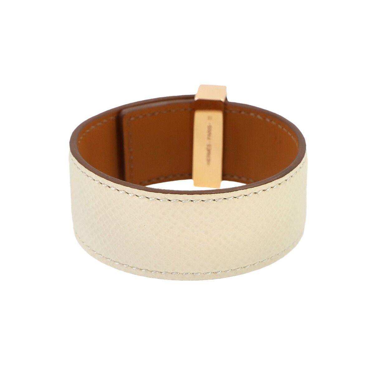 Hermes Collier de Chien Bangle Epsom Cles Rose Gold Bracelet — view 3