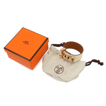 Hermes Collier de Chien Bangle Epsom Cles Rose Gold Bracelet — view 2