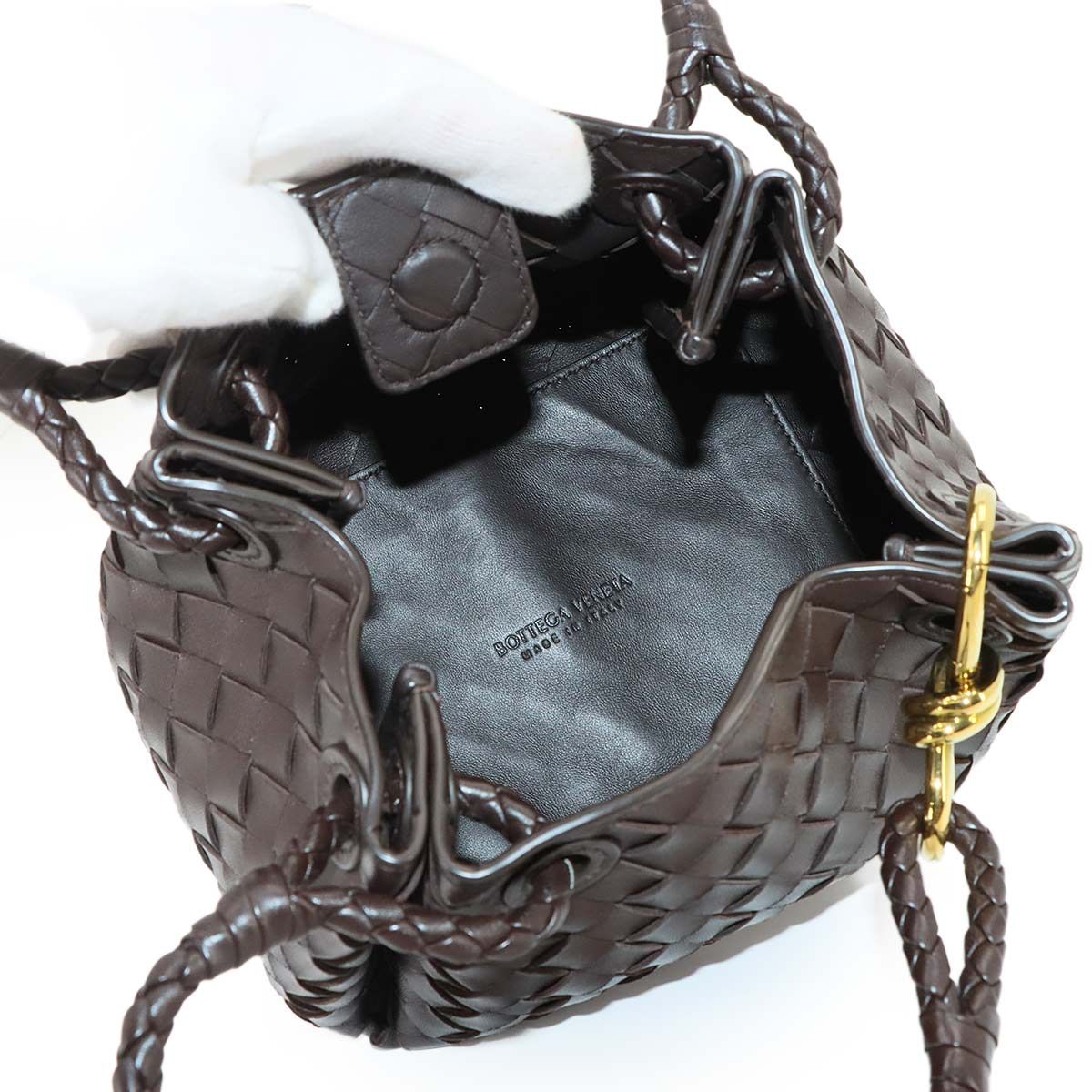Bottega Veneta Intrecciato Small Parachute 2-Way Shoulder Bag Lambskin — view 7