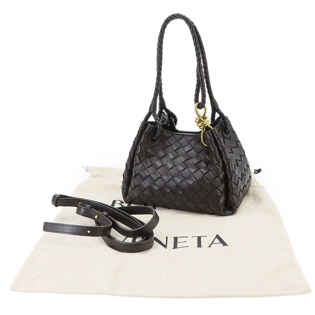 Bottega Veneta Intrecciato Small Parachute 2-Way Shoulder Bag Lambskin — view 2