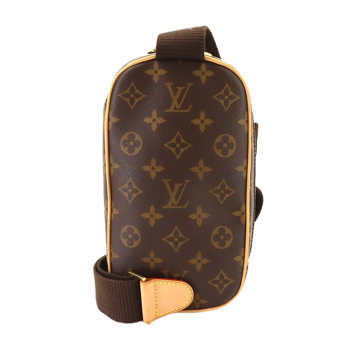 Louis Vuitton Monogram Pochette Gange Belt Bag Brown Gold — view 3