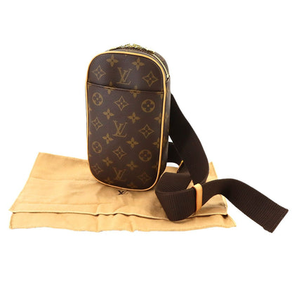 Louis Vuitton Monogram Pochette Gange Belt Bag Brown Gold — view 2