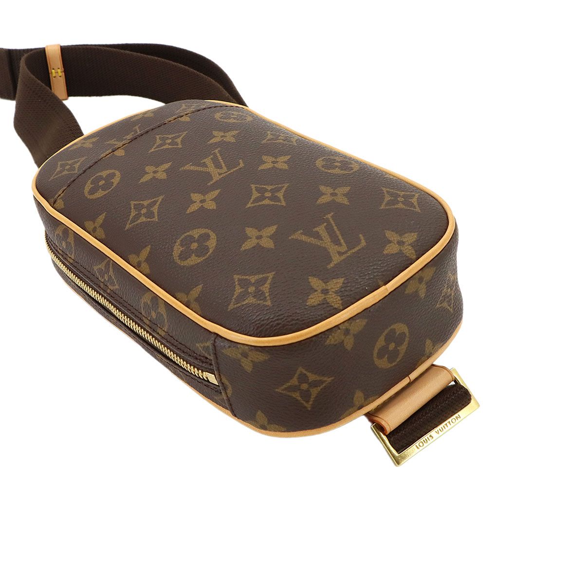 Louis Vuitton Monogram Pochette Gange Belt Bag Brown Gold — view 5