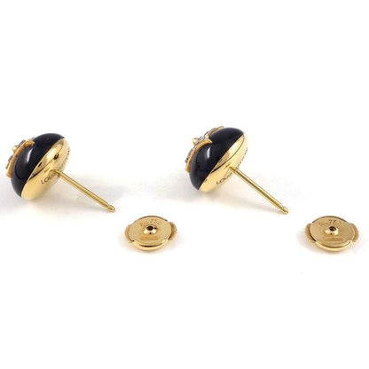 Louis Vuitton Earrings B Blossom Monogram Star Onyx Point Diamond 18k Yellow — view 2