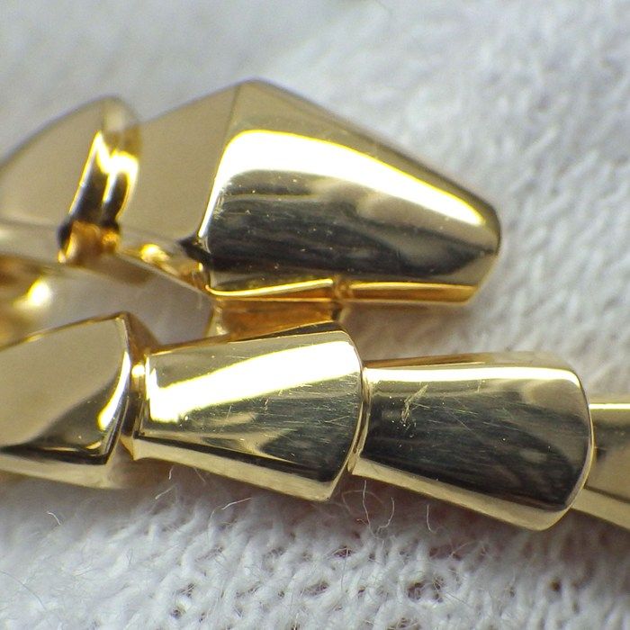 Bvlgari Earrings Serpenti Viper Hoop Snake Motif 18k Yellow Gold — view 5