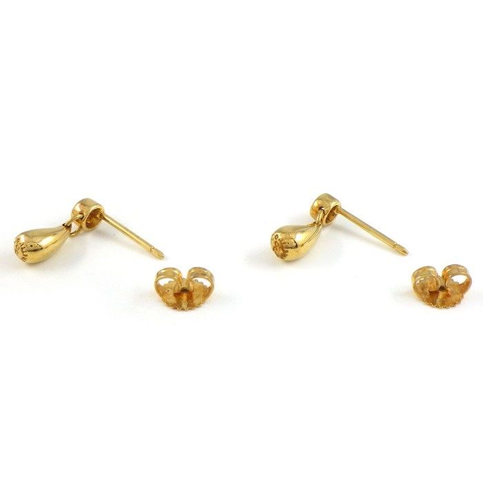 Tiffany & Co Earrings Teardrop Diamond 18k Yellow Gold — view 2