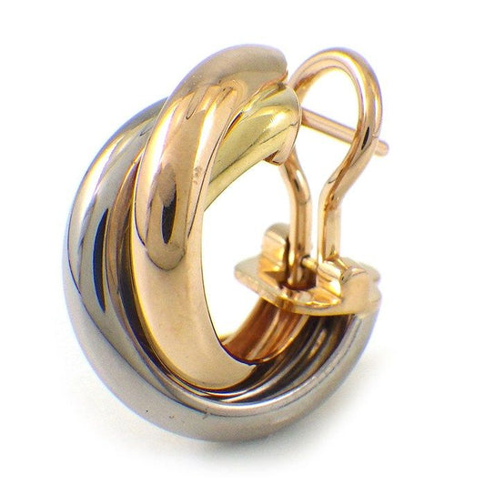Cartier Earrings Trinity Three Color One Side