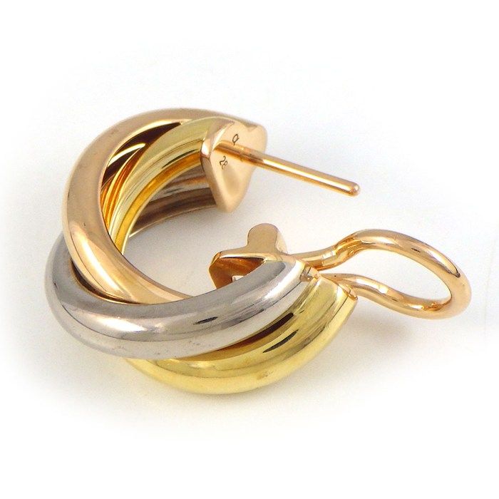 Cartier Earrings Trinity Three Color One Side — view 2