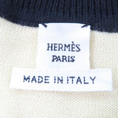 Hermes Harnais de Cour Court Harness Cashmere Silk Sellier Buttons Cardigan — view 6