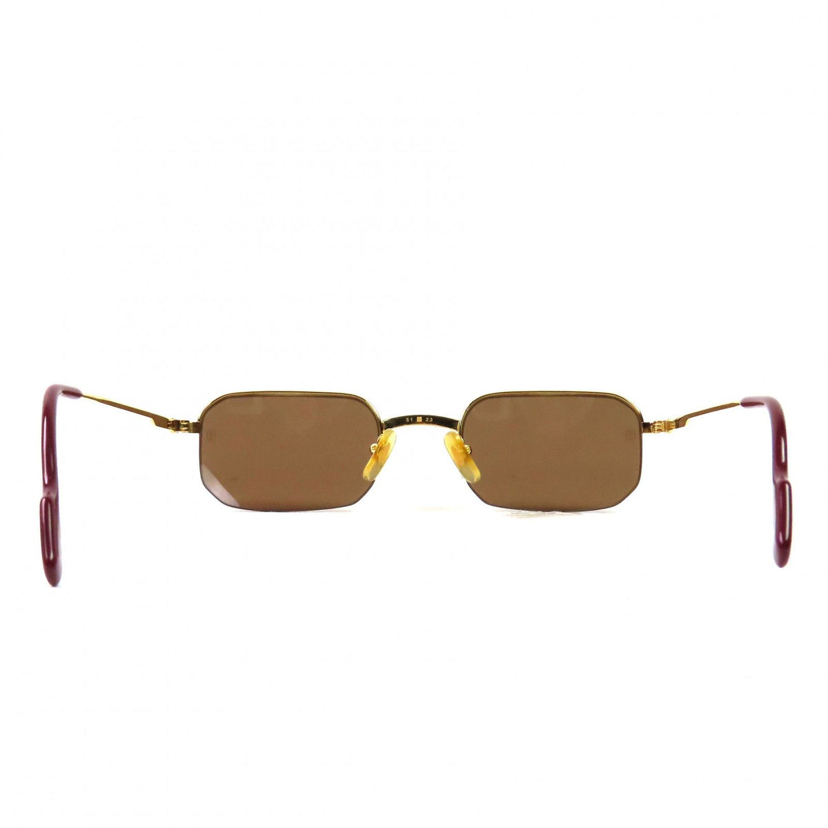 Cartier Trinity Half Rim Sunglasses Eyewear Gold Bordeaux Demo Lens — view 6