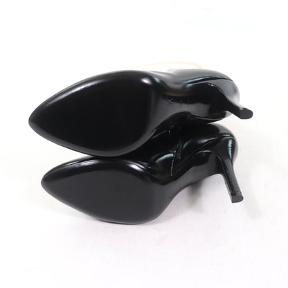 Louis Vuitton Illusion Line LV Logo Pointed Toe Leather Ankle Boots Black White — view 6