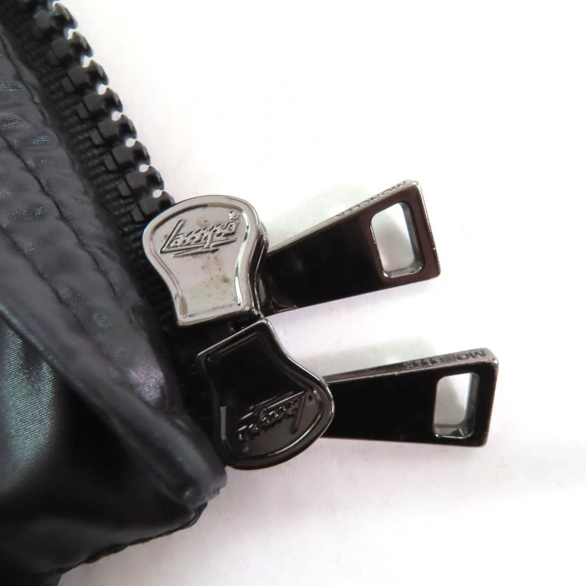 Moncler Balabio Logo Patch Ecorette Fur Hooded Down Vest Black — view 7