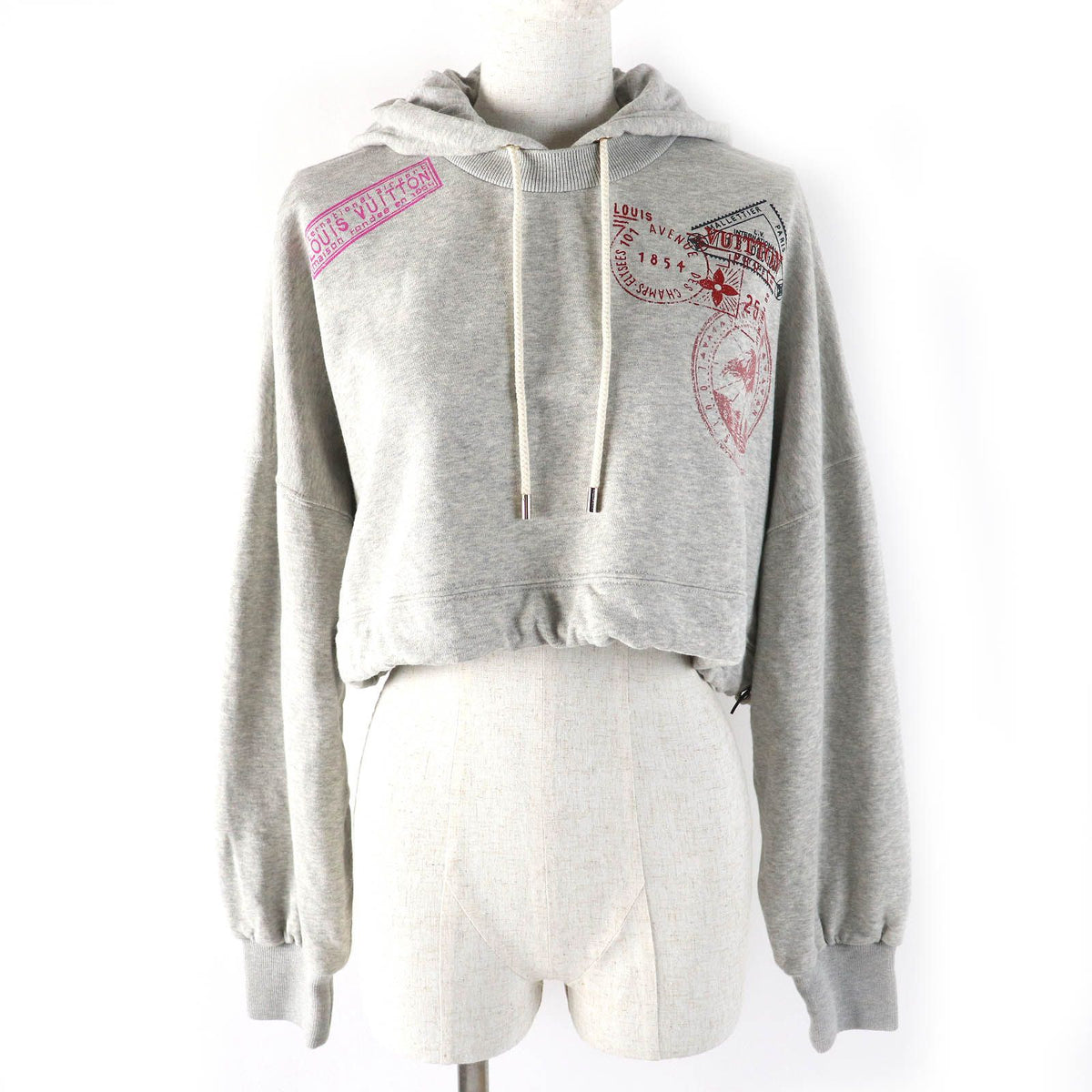 Louis Vuitton Flight Mode Travel Stamp Crop Hoodie