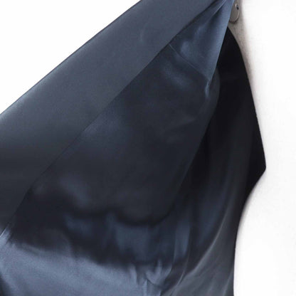 Chanel Part Lining Silk 100% Coco Buttons All Over Print Shawl Color Coat Black — view 5