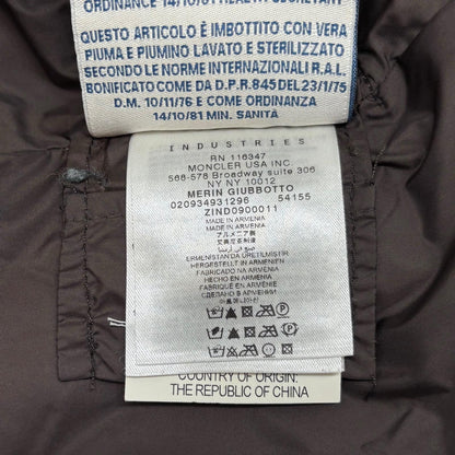 Moncler Merin Giubbotto Down Jacket 1 Dark Brown Nylon — view 7