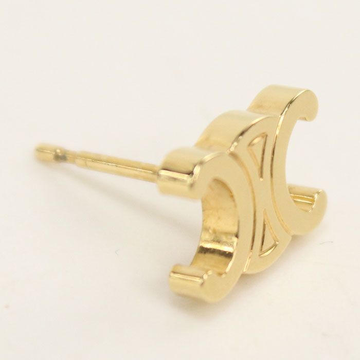 Celine Studded Triomphe Earrings Metal — view 4