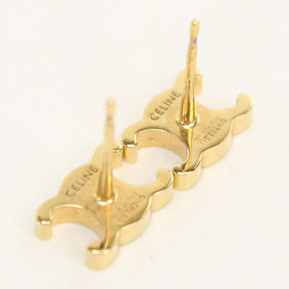 Celine Studded Triomphe Earrings Metal — view 3