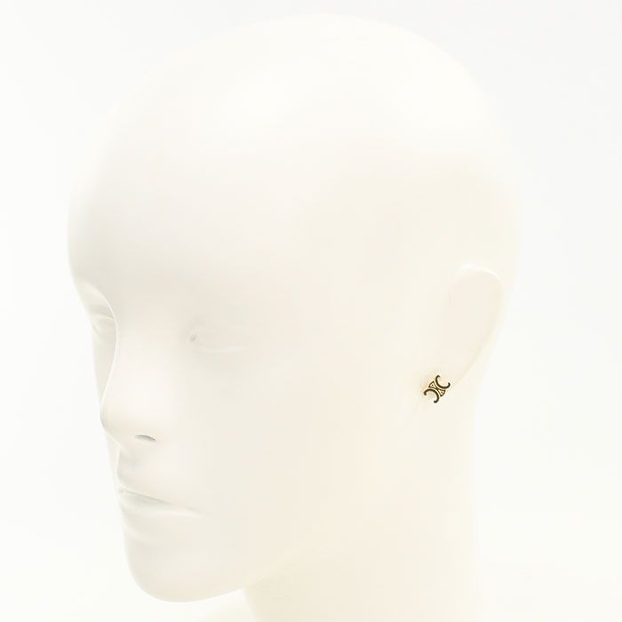 Celine Studded Triomphe Earrings Metal — view 5