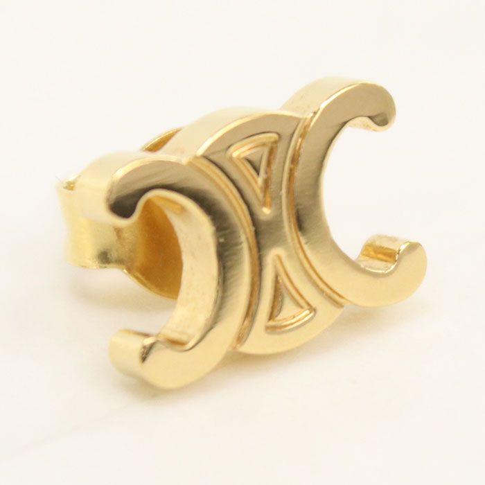Celine Studded Triomphe Earrings Metal — view 2