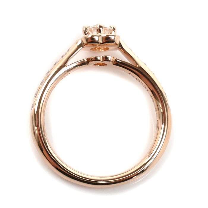 Chanel 18K Pink Gold Camellia Diamond Ring — view 4