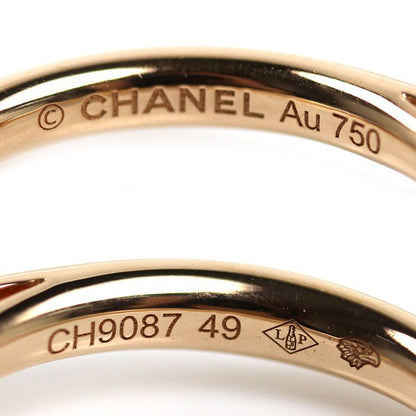 Chanel 18K Pink Gold Camellia Diamond Ring — view 5