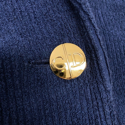 Dior Sport Chesterfield Rib Pile CD Logo Gold Button Navy M — view 7