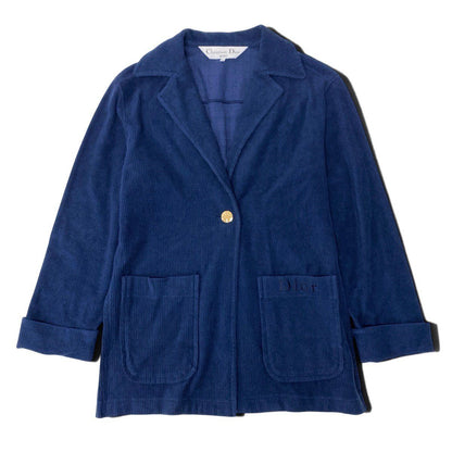 Dior Sport Chesterfield Rib Pile CD Logo Gold Button Navy M — view 2