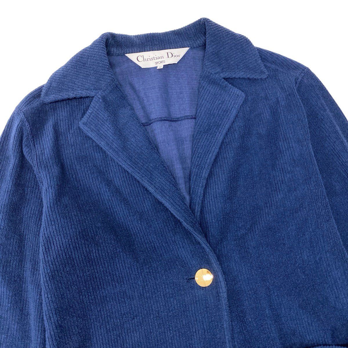 Dior Sport Chesterfield Rib Pile CD Logo Gold Button Navy M — view 5