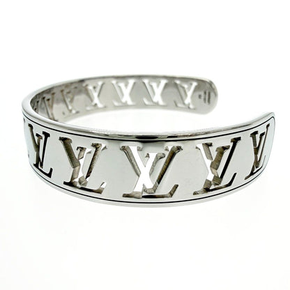 Louis Vuitton Metal Jonck Multi LV Open Bangle Silver Bracelet — view 2