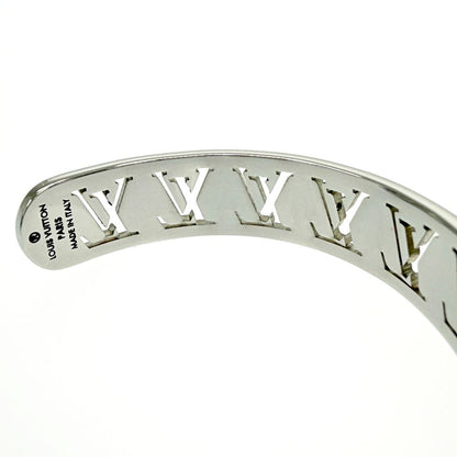 Louis Vuitton Metal Jonck Multi LV Open Bangle Silver Bracelet — view 5