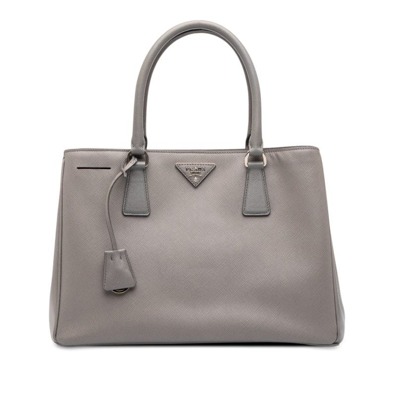 Prada Galleria Handbag Gray Saffiano Leather