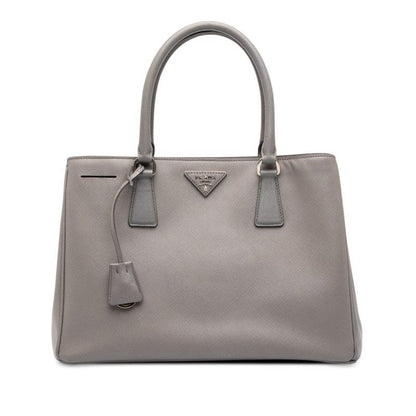 Prada Galleria Handbag Gray Saffiano Leather