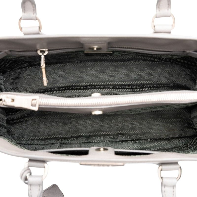 Prada Galleria Handbag Gray Saffiano Leather — view 4