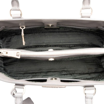 Prada Galleria Handbag Gray Saffiano Leather — view 4
